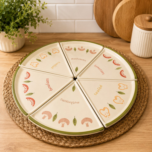 Vintage pizza plate - plate, 6