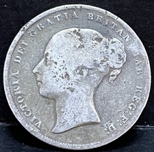 1845 one shilling queen - shilling,