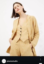 Oversized Gingham Check Linen