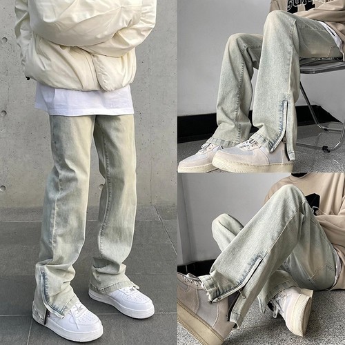 Men side zipper casual - men,