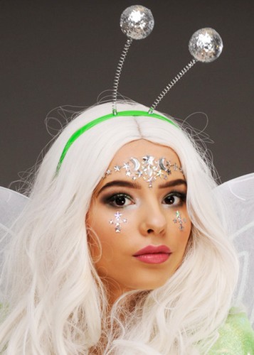 Silver glitter head boppers - glitter, on