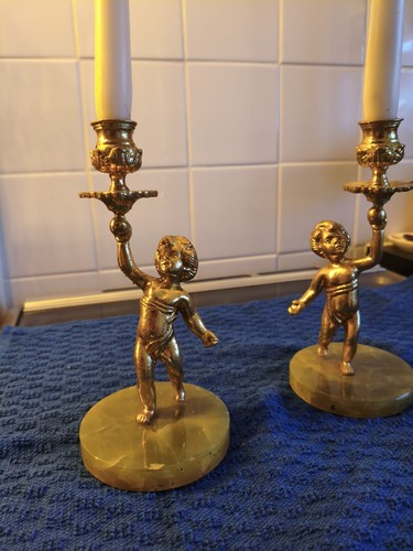 Cherub candelabra french - cherub,