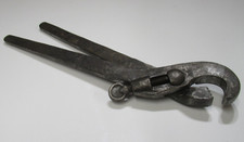 Very Rare 19th C T A W Clarke 14" Adjustable Patent Pipe Tongs Steam Railway
