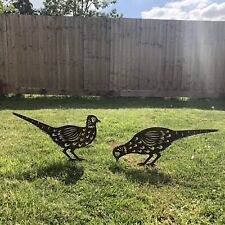 2 Rusty Metal BIRDS PHEASANT