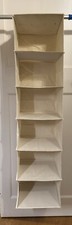 Cotton Canvas High Q, 6-Shelf Sturdy Hanging Storage, Foldable Closet Organizer,
