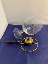Vintage Brandy/Cognac Warmer with Spirit fuse container Stand-Glass not included