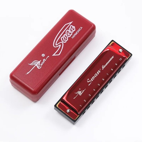 New silver swan harmonica - silver, 10