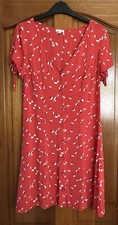 River Island Red Mix Fit & Flare Mini Dress - Size 12