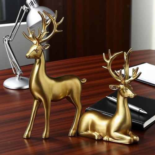 2pcs reindeer statues - reindeer,