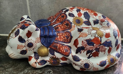 Vintage japanese imari cat - japanese,