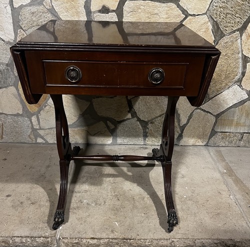 Regency style inlaid mahogany - style,