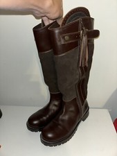 Cabotswood Leather Brown Knee Country Boots UK 8 EU41 Horse Dog Waterproof Breat