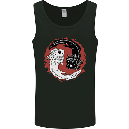 Yin yang axolotl mens vest - yin,