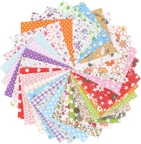 100 pcs cotton fabric squares - 100,