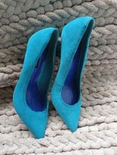 RIVER ISLAND TEAL/TURQUOISE SHOES SZ 5/38