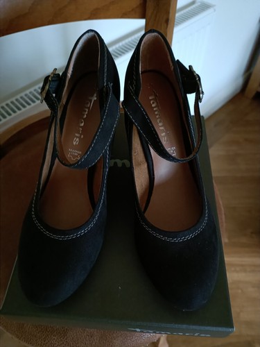 Tamaris black suede - black,
