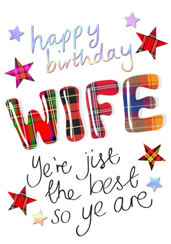 Scottish birthday card tartan - card,