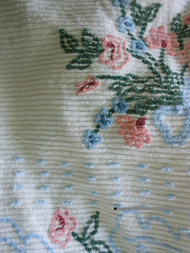 Vintage chenille bedspread - vintage,
