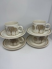 Churchill Homespun Trees Cups And Saucers