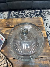 Glass pedestal cake plate 14"