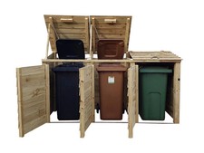 Wooden Wheelie Bin Store