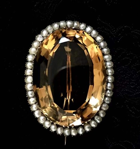 Antique victorian citrine - citrine, &