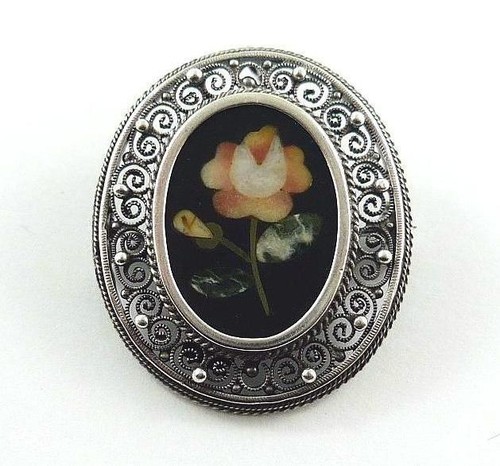 Vintage petra dura - vintage, rose