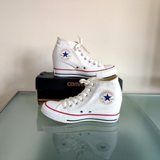 New & Rare Converse CT LUX MID Platform Wedge Hidden Heels White UK 4