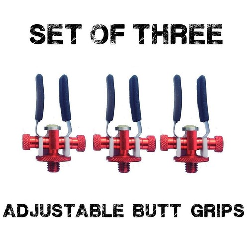 Red anodised aluminium butt - red,