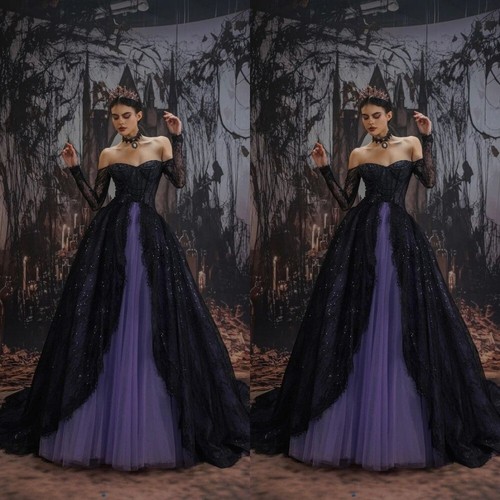 Black purple gothic - purple, wedding