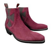 JEFFERY-WEST Burgundy Suede