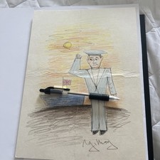 Reg Kray Signed A4 Drawing Of A Sailor