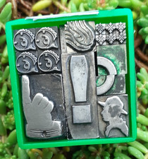 LETTERPRESS ORNAMENTS BORDERS ODDMENTS ADANA FIST MANICULE EXCLAMATION 