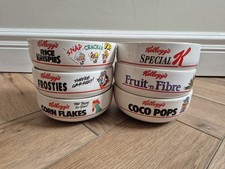 Kellogs 1987 Vintage Cereal Bowls Full Set of 6
