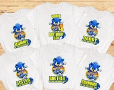 Personalized Sonic Birthday shirt, Custom Sonic Shirt, Sonic Hedgehog Birthday