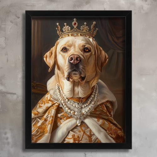 Labrador queen royal portrait - royal,