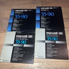 4X Vintage Maxell 35-90 Reel to Reel Tape