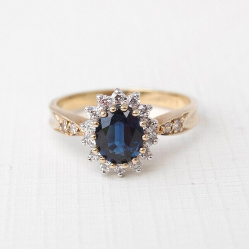 Vintage oval cut blue - vintage,
