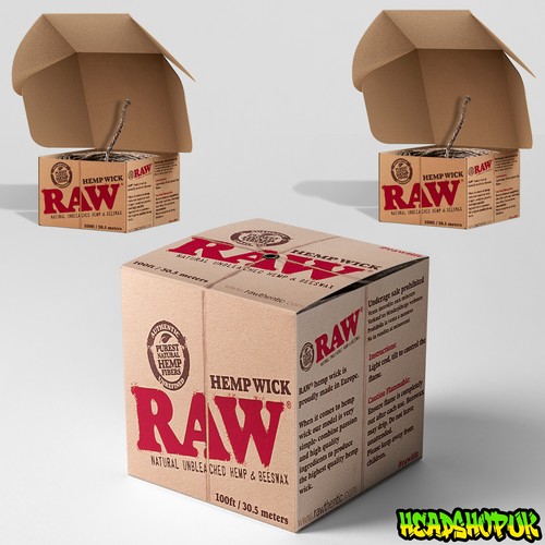 Raw hemp wick - raw,
