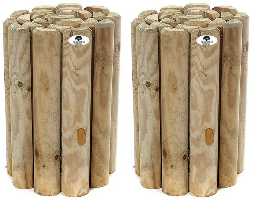 Log rolls lawn border edging - log,