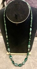 VINTAGE GREEN STRIATED CZECH
