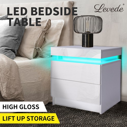 Levede bedside tables rgb led - bedside,