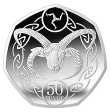 Isle man 50p pence - man,