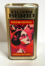Rare Filippo Berio Empty Madame Butterfly Puccini Limited Edition Olive Oil Tin