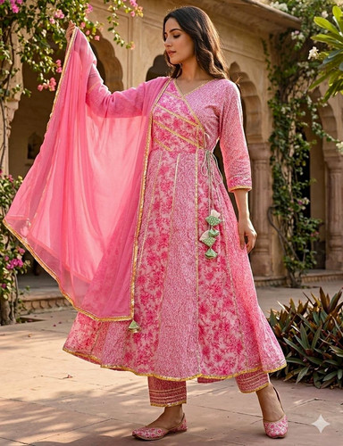 Women pink salwar kameez - pink,