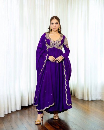 Floral print anarkali gown - floral,