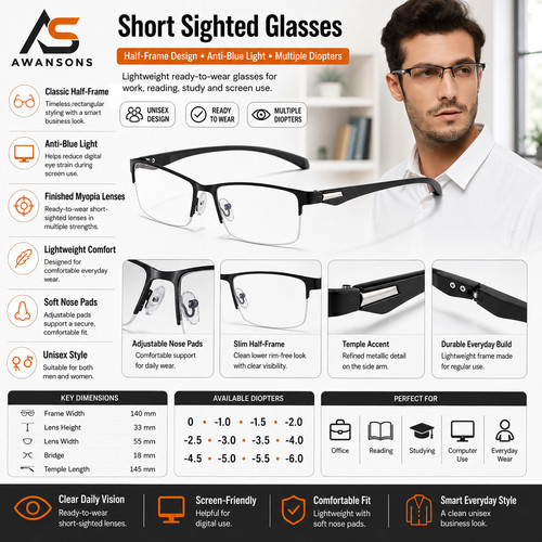 Near short sighted glasses - short,
