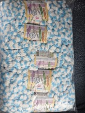 ALIZE PUFFY YARN blue white–