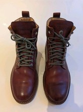FRACAP SCARPONCINO TAN 100% LEATHER GRAIN BOOTS SIZE UK 8