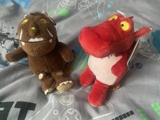 Julia donaldson soft toys, The gruffalo and room on a broom dragon